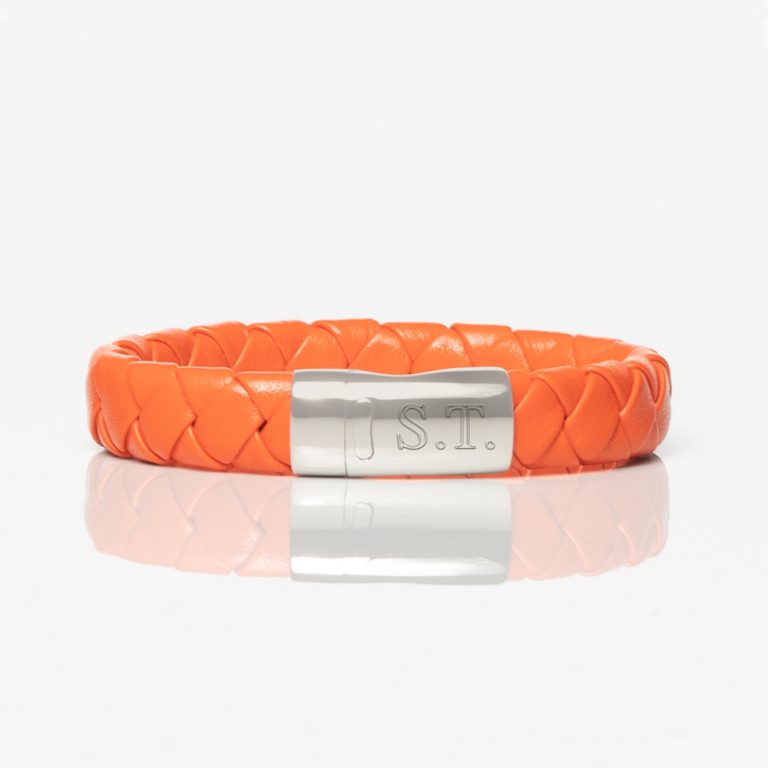 orange braided front engraved