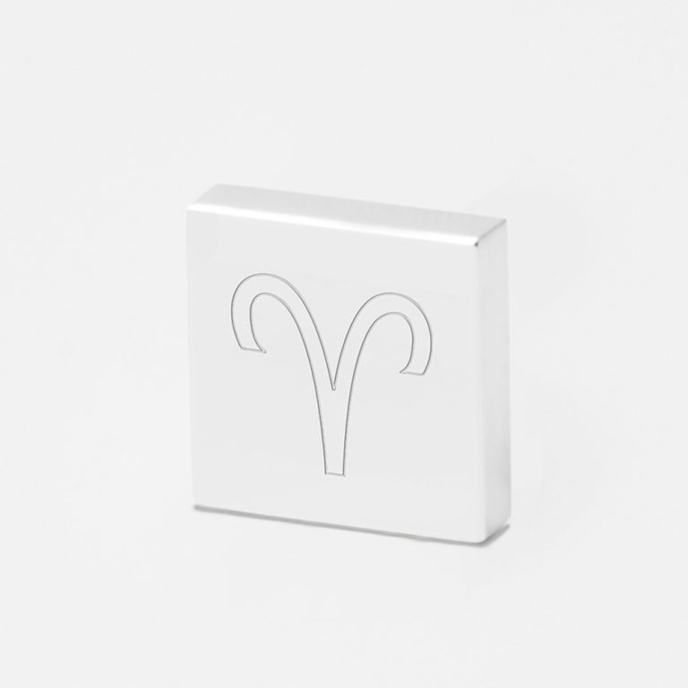 Aries Zodiac-Engraved-Silver-Lapel-Pin