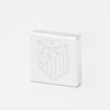 Athletico Madrid Football-Engraved-Silver-Lapel-Pin