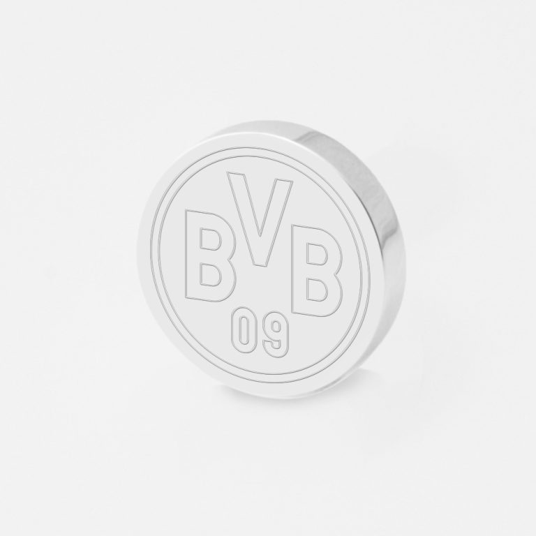 Borussia Dortmund Football-Engraved-Silver-Lapel-Pin
