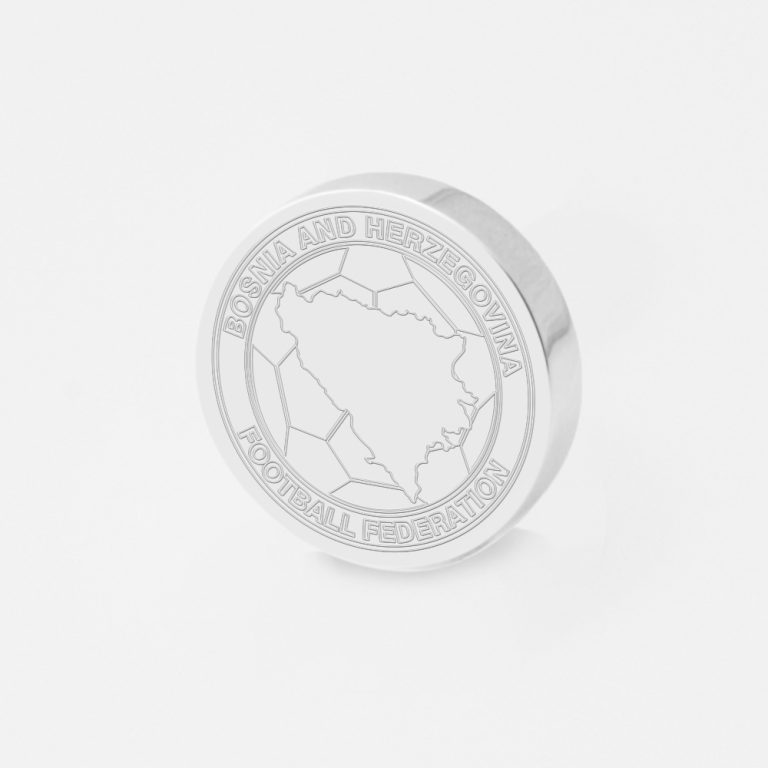 Bosnia And Herzegovina Football-Engraved-Football-Lapel-Pin
