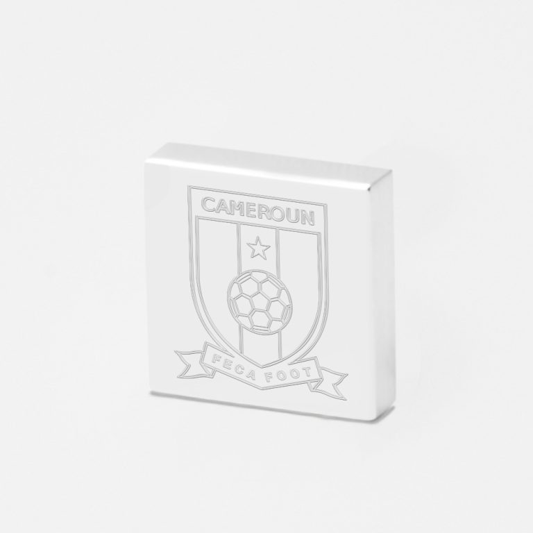 Cameroon Football-Engraved-Football-Lapel-Pin