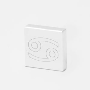 Cancer Zodiac-Engraved-Silver-Lapel-Pin