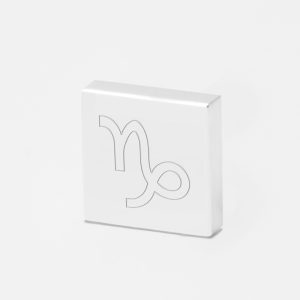Capricorn Zodiac-Engraved-Silver-Lapel-Pin