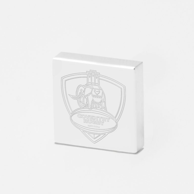 Coventry Rugby-Engraved-Silver-Square-Lapel-Pin