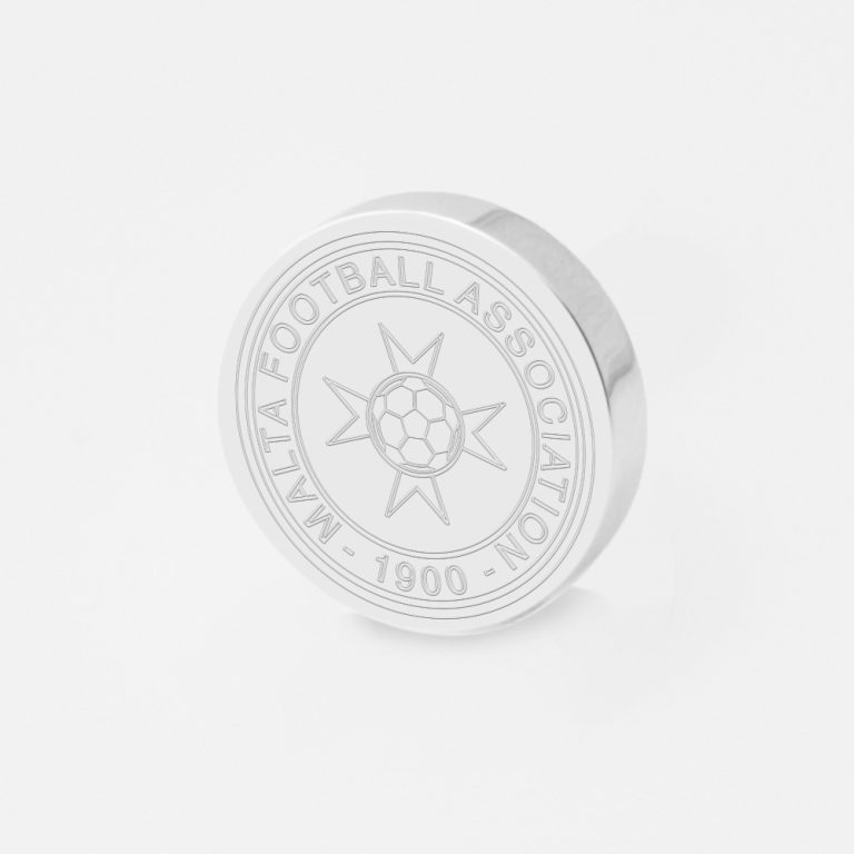 Malta Football-Engraved-Football-Lapel-Pin