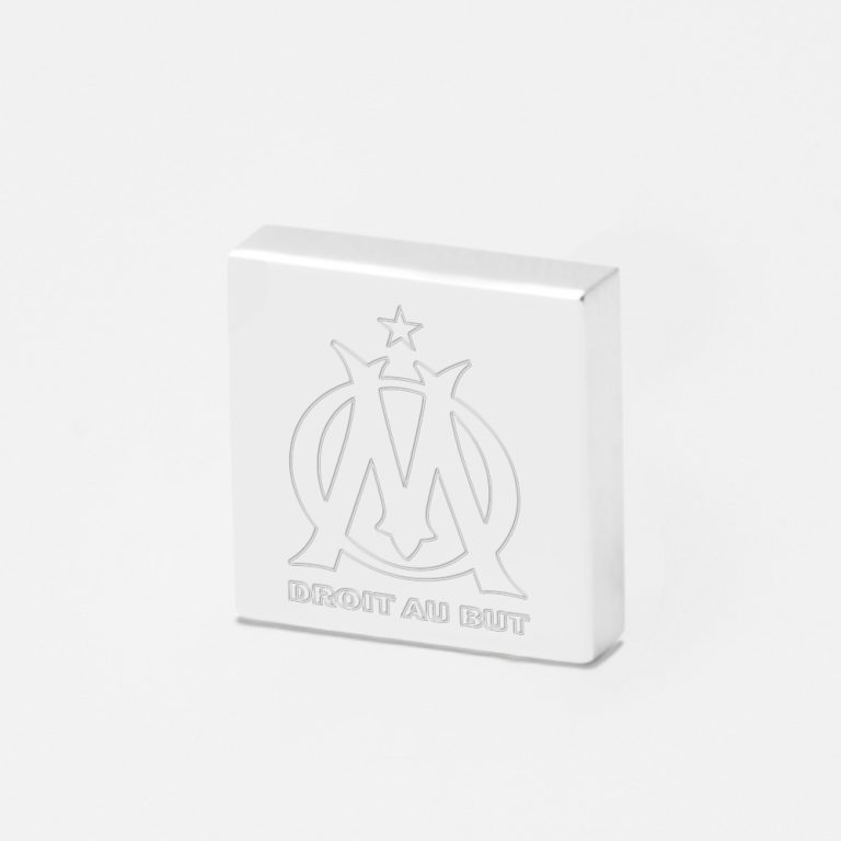 Marseille Football-Engraved-Silver-Lapel-Pin