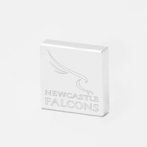 Newcastle Falcons Rugby-Engraved-Silver-Lapel-Pin