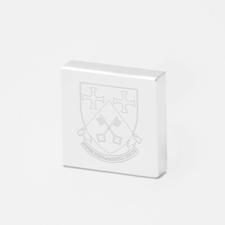 Saint Aidens College-Engraved-Silver-Lapel-Pin