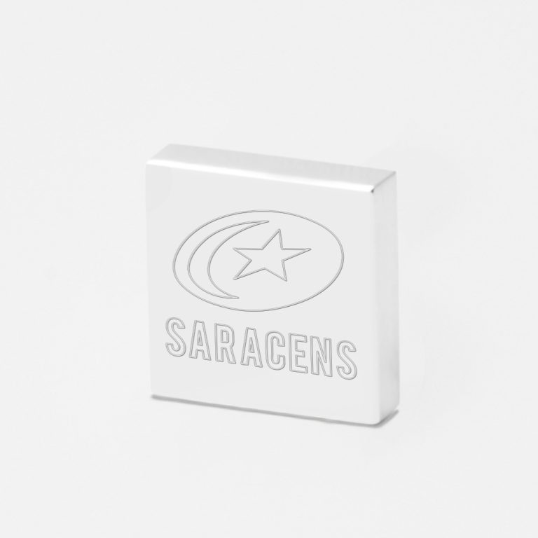 Saracens Rugby-Engraved-Silver-Lapel-Pin