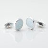 Sterling Silver Opal Cufflinks Gallery 2