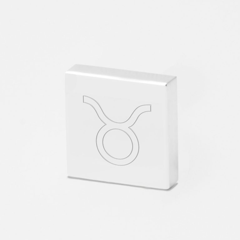 Taurus Zodiac-Engraved-Silver-Lapel-Pin