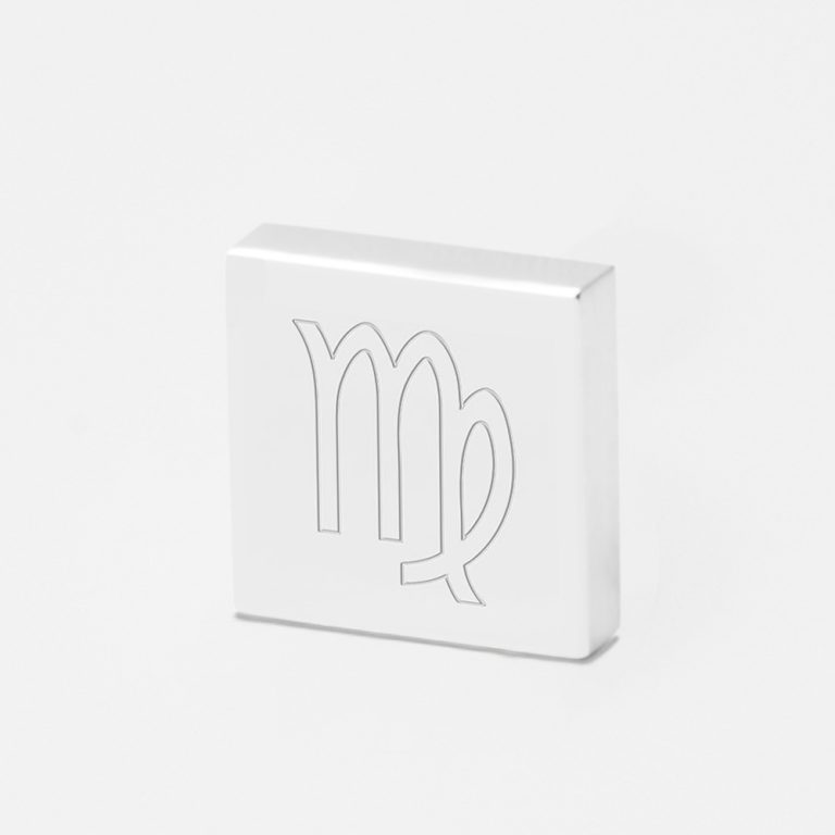 Virgo Zodiac-Engraved-Silver-Lapel-Pin