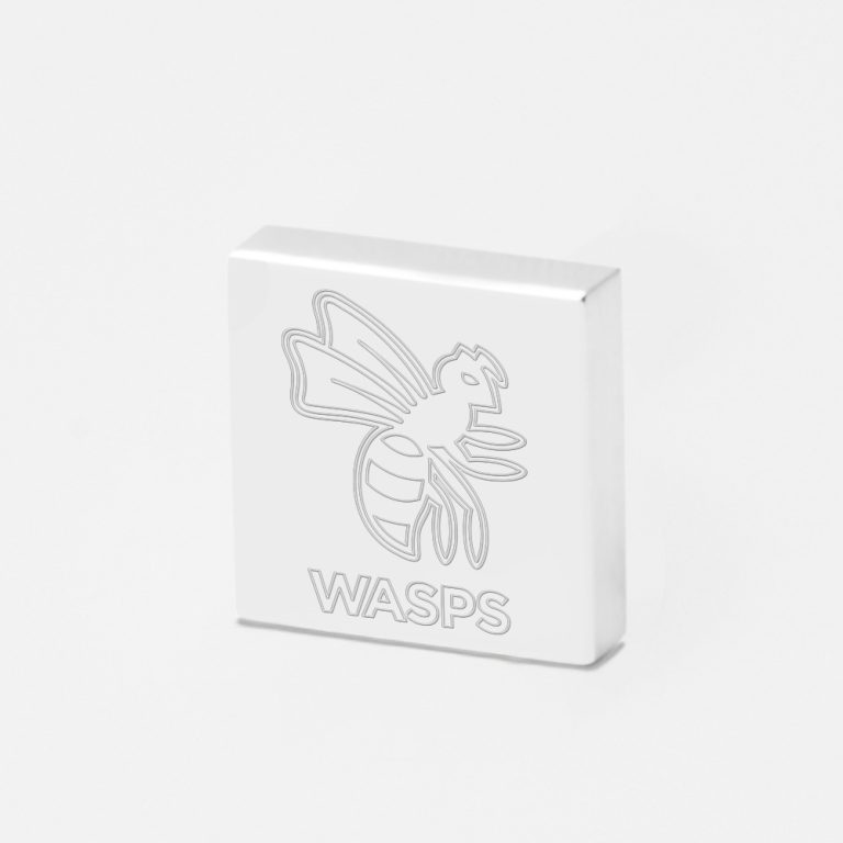 Wasps Rugby-Engraved-Silver-Lapel-Pin