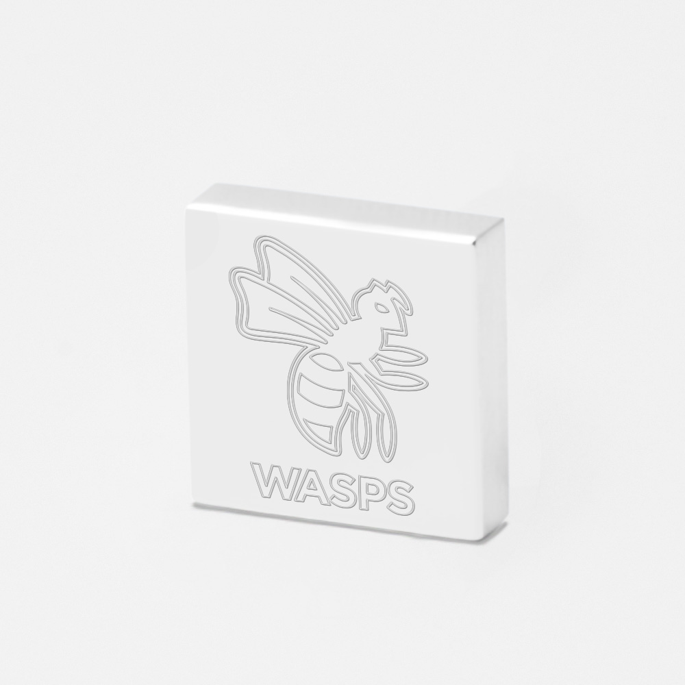 Wasps Rugby-Engraved-Silver-Lapel-Pin