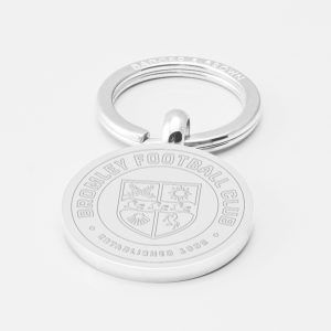 Bromley-Football-Engraved-Silver-Circle-Keyring