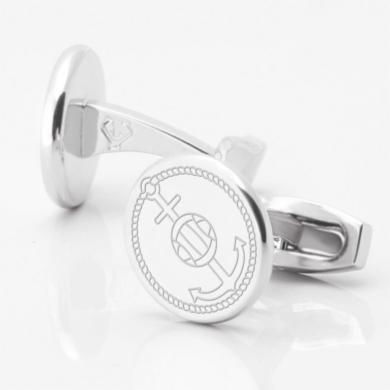 Portsmouth-Football-Engraved-Silver-Cufflinks