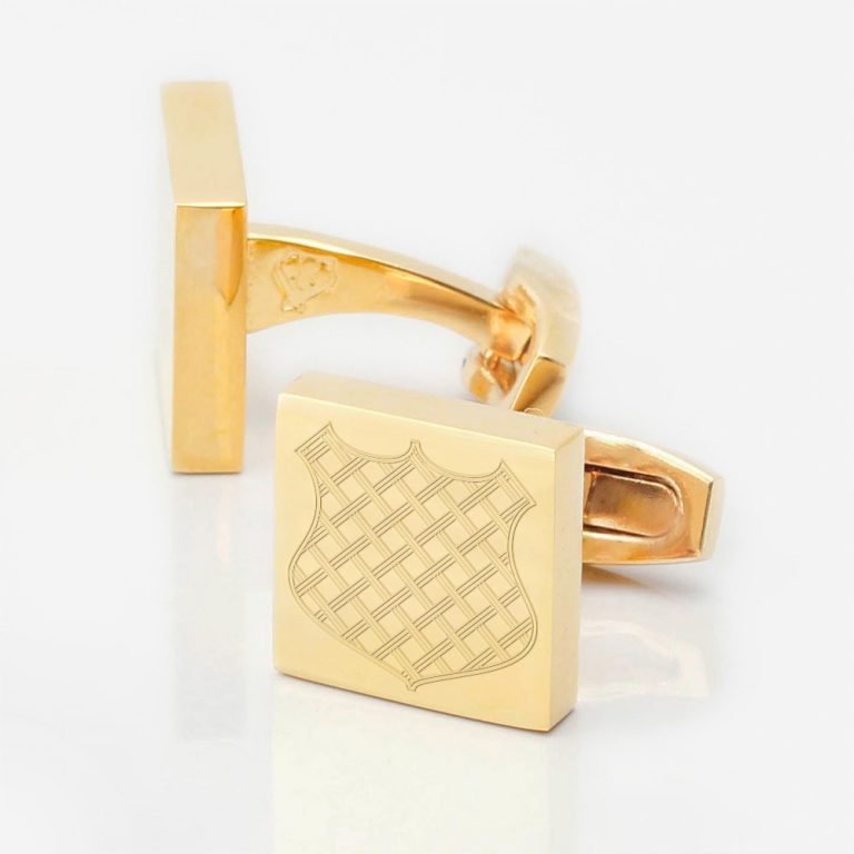 Presto-North-End-Football-Engraved-Gold-Cufflinks