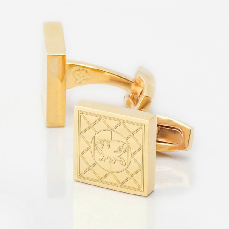 Wrexham-Football-Engraved-Gold-Cufflinks