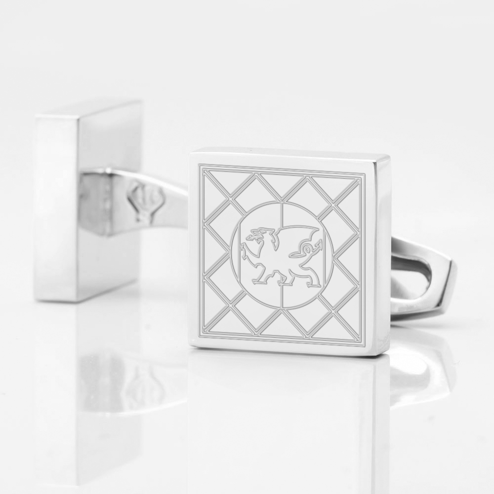 Wrexham-Football-Engraved-Silver-Cufflinks