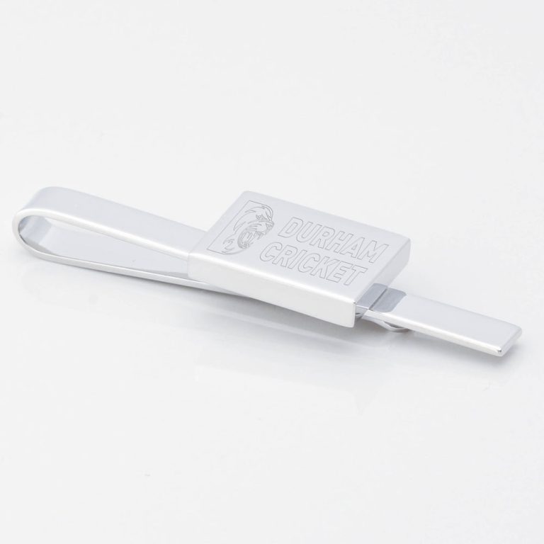 Durham-County-Cricket-Club-Engraved-Silver-Rectangle-Tie-Slide