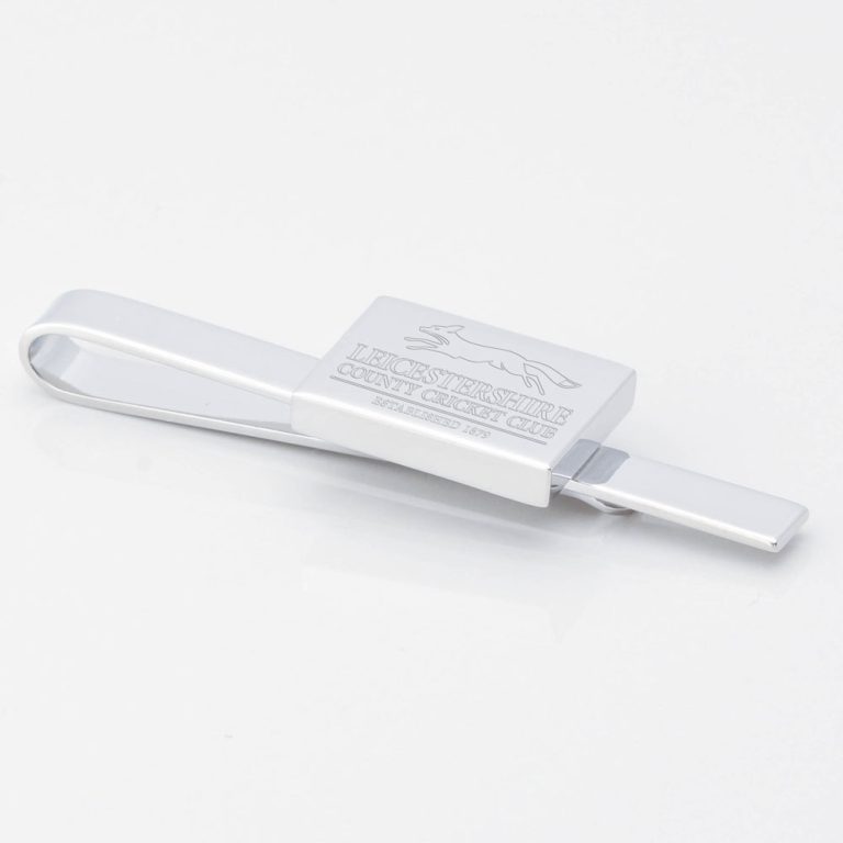 Leicestershire-County-Cricket-Club-Engraved-Silver-Rectangle-Tie-Slide