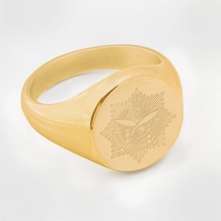 Queens-Own-Gurkha-Logistic-Corps-Engraved-Gold-Signet-Ring