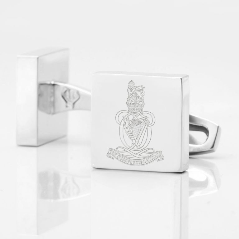 Queens-Royal-Hussars-Engraved-Silver-Cufflinks Queens-Royal-Hussars-Engraved-Silver-Cufflinks