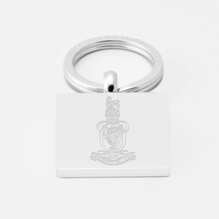 Queens-Royal-Hussars-Engraved-Silver-Keyring