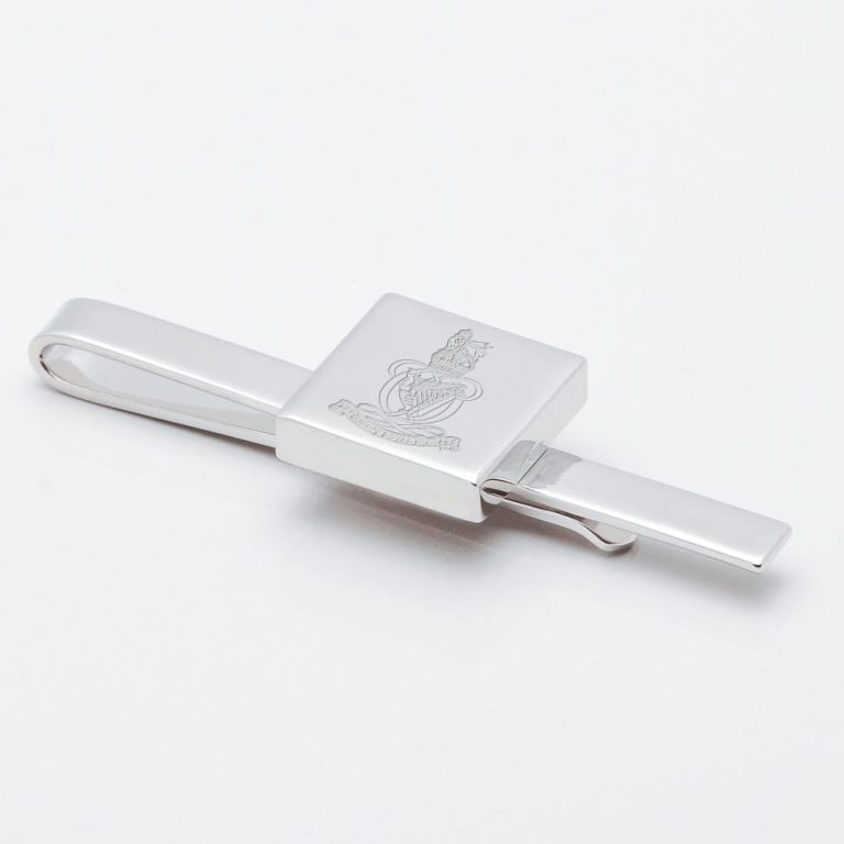 Queens-Royal-Hussars-Engraved-Silver-Tie-Slide
