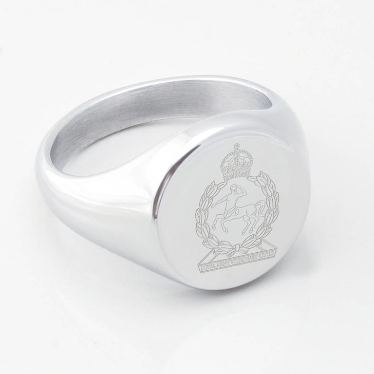Royal Army Vetenarian Corp-Engraved-Silver-Signet-Ring Royal-Army-Vetenarian-Corp-Engraved-Silver-Signet-Ring