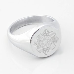 Scots-Guard-Engraved-Silver-Signet-Ring