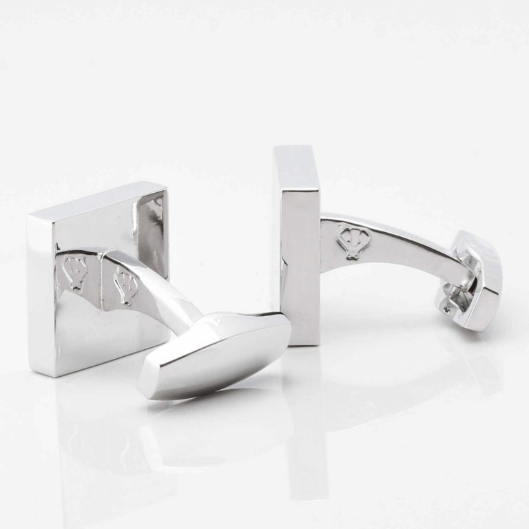 Silver-Square-Cufflink-Back