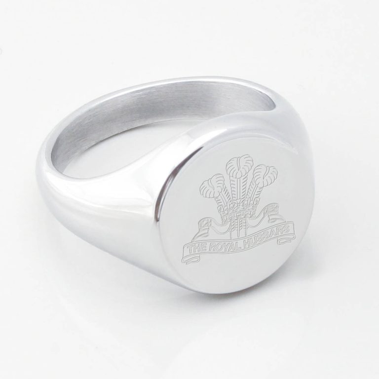 The-Royal-Hussars-Engraved-Silver-Signet-Ring