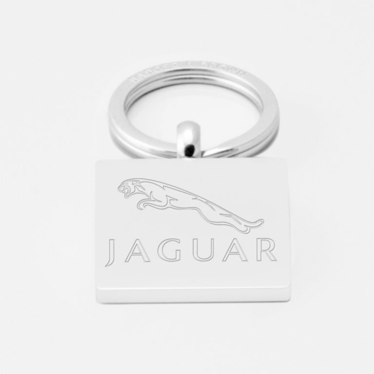 Jaguar-Engraved-Silver-Keyring