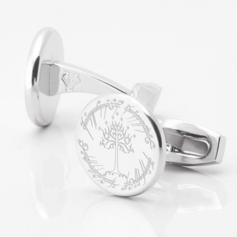Lord-Of-The-Rings-Engraved-Silver-Cufflink