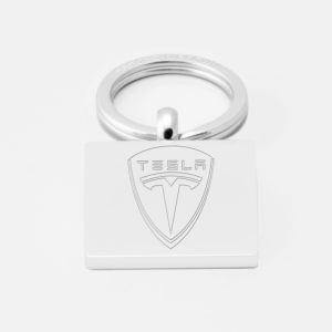 Tesla-Engraved-Silver-Keyring
