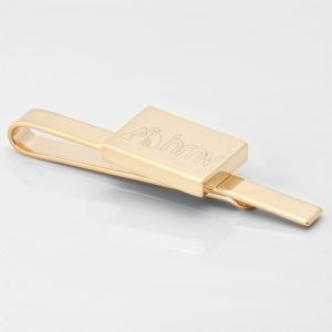 Logo-Engraved-Gold-Rectangle-Tie-Slide