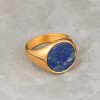 Gold-Plated-Lapis-Stainless-Steel-Signet-Ring