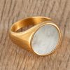Gold-Plated-Mother-of-Pearl-Stainless-Steel-Signet-Ring