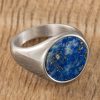 Lapis-Stainless-Steel-Signet-Ring