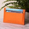 Orange-Italian-Grain-Leather-Card-Holder