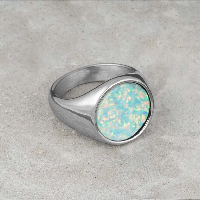 Silver-Opal-Stone-Signet-Ring
