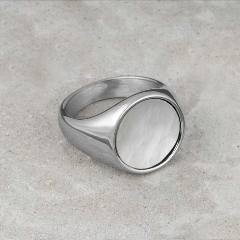 Stainless-Steel-Mother-of-Pearl-Stone-Signet-Ring