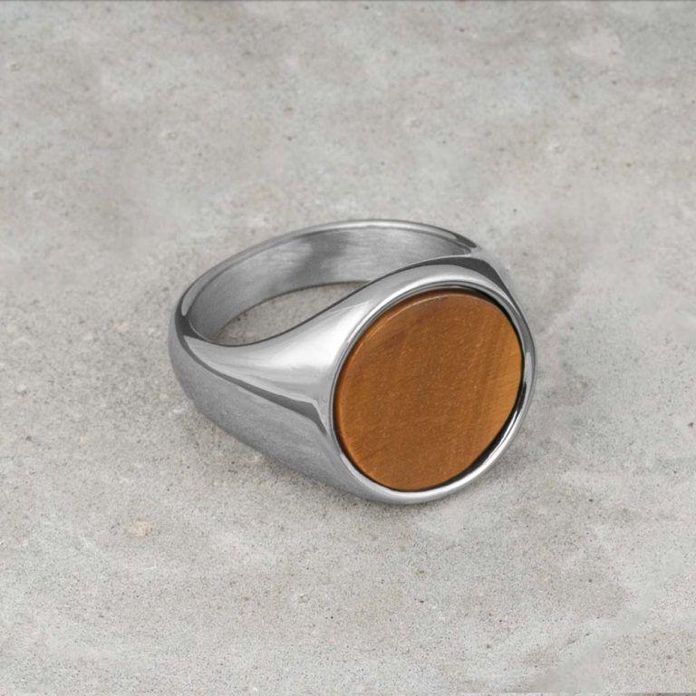 Stainless-Steel-Tiger-Stone-Stainless-Steel-Signet-Ring