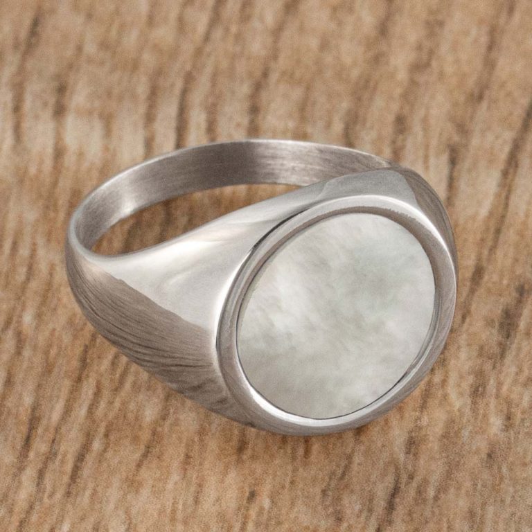 Sterling-Silver-Mother-of-Pearl-Stone-Signet-Ring