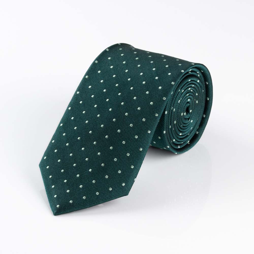 dark-green-celadon-microdot-tie