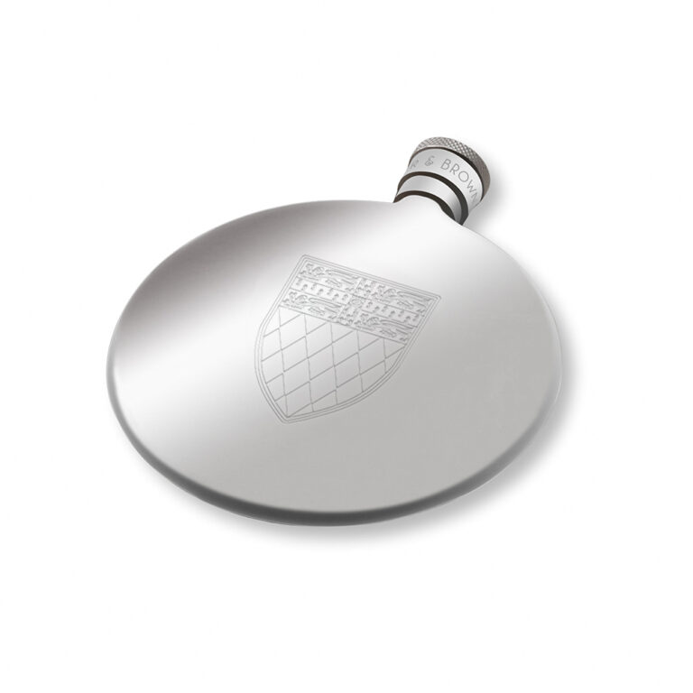 Fitzwilliam College-Engraved-Silver-Hip-Flask