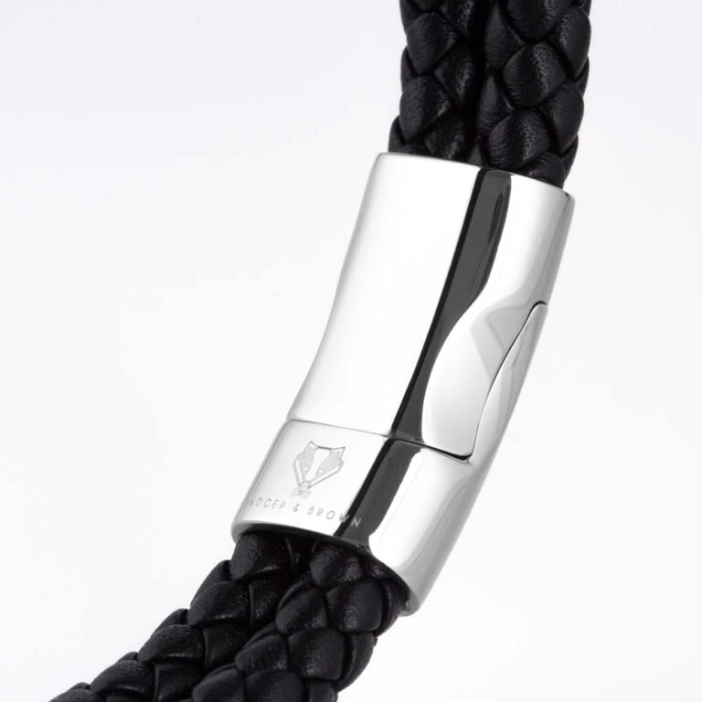 black-double-braided-leather-bracelet