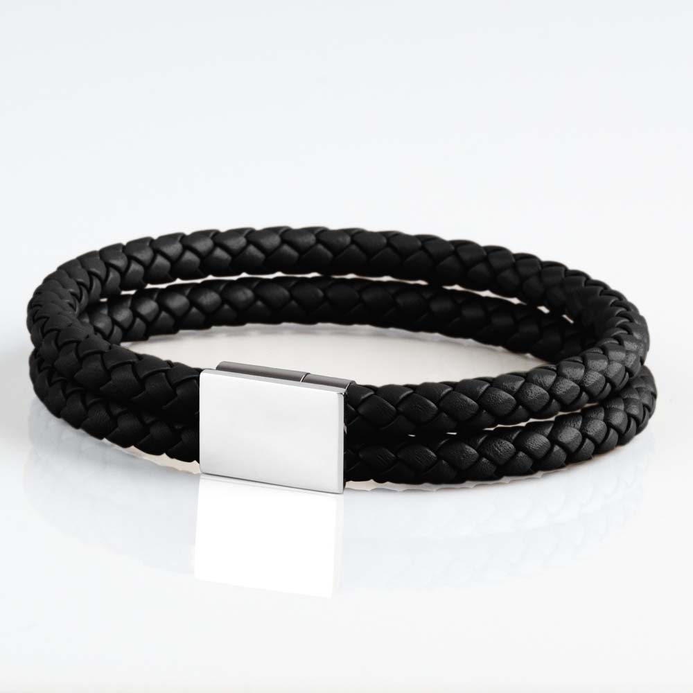black-rectangle-double-braided-bracelet